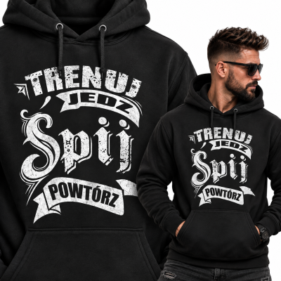 BLUZA Z KAPTUREM NA SIŁOWNIĘ TRENUJ